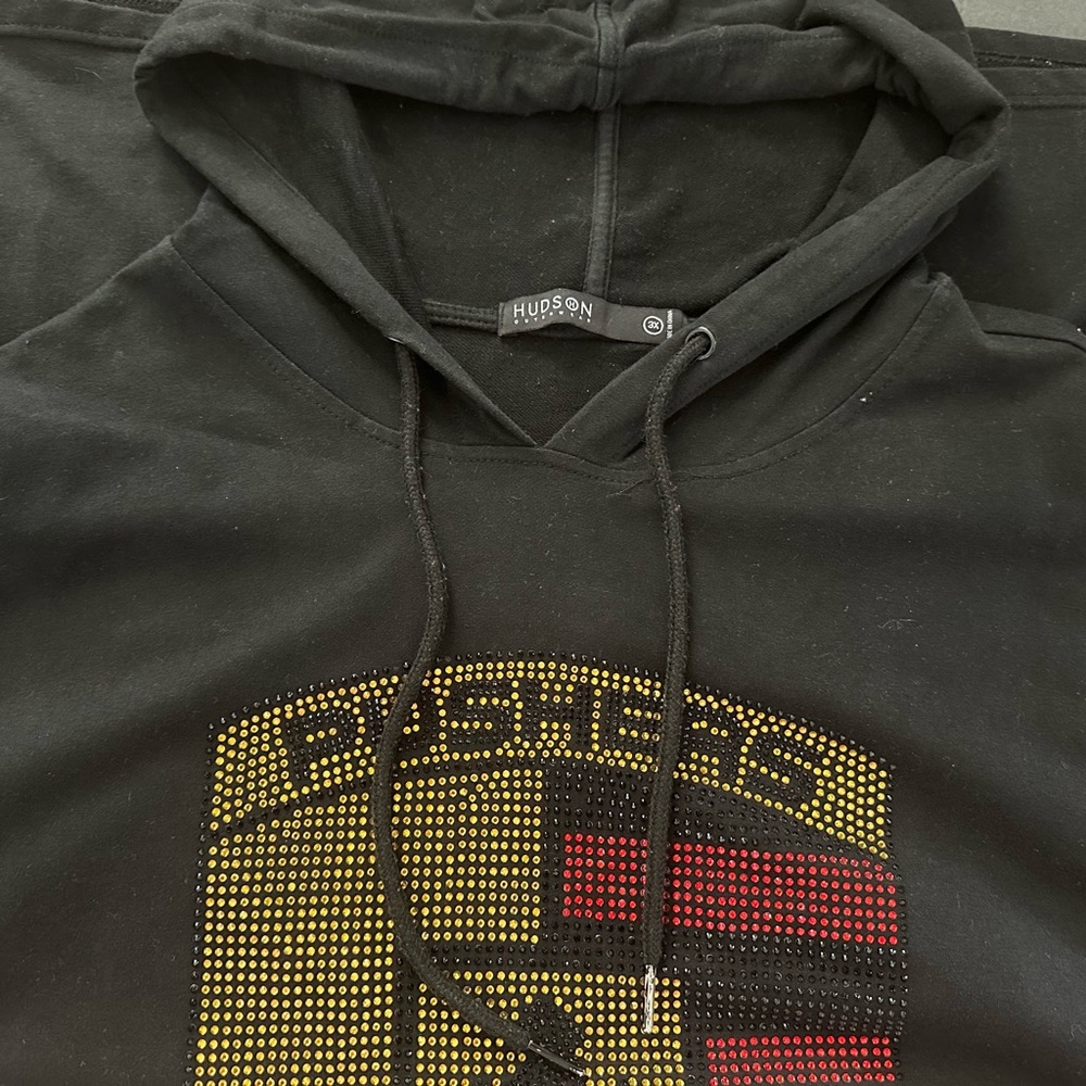 Hudson Jeans Black Graphic Hoodie for Men